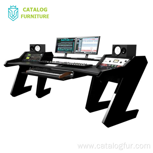 Professional keyboard desk piano stand with mobile sound cabinet